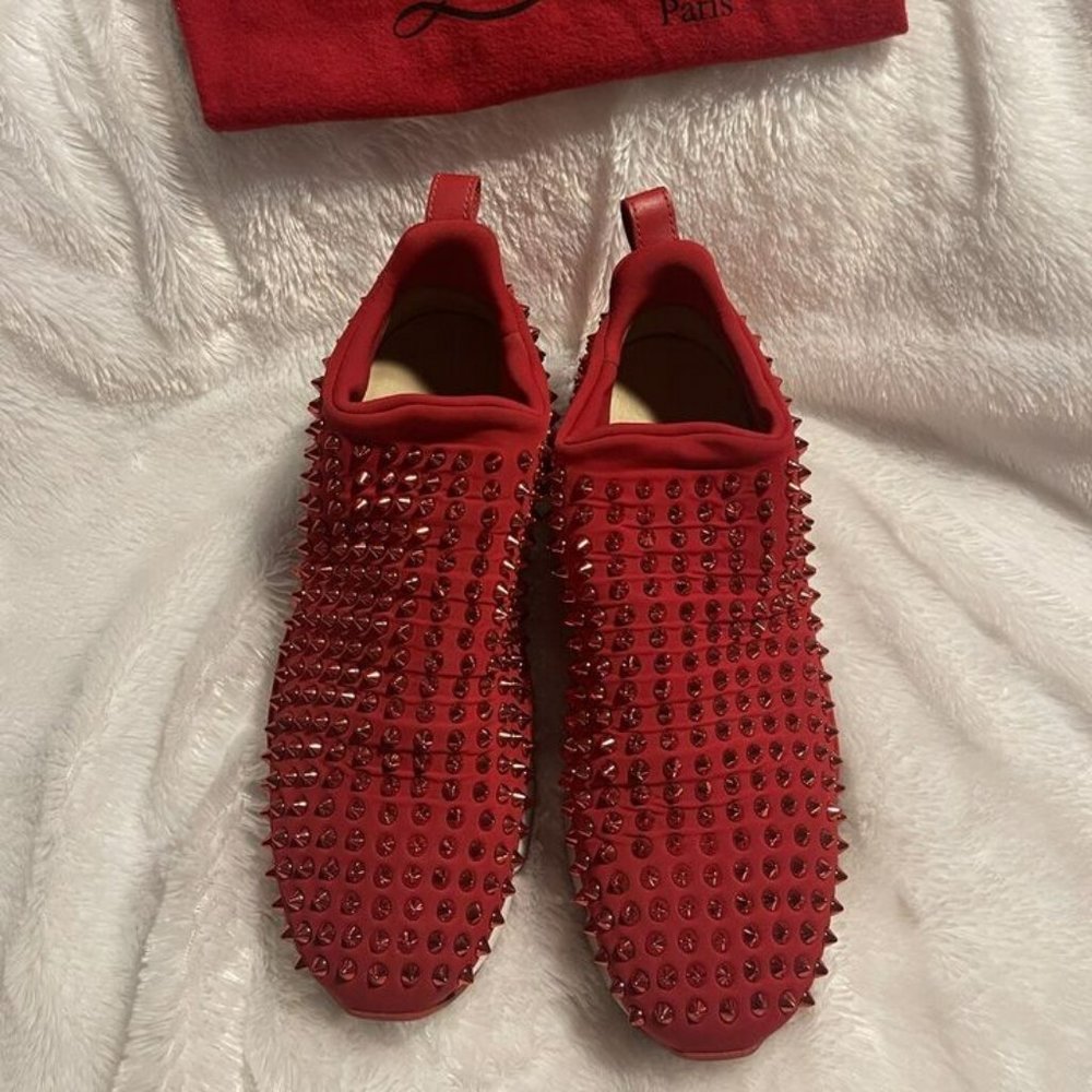 Red Spike Sneakers